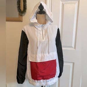 Men’s Forever 21 Like New hoodie pullover windbreaker jacket large pouch pocket
